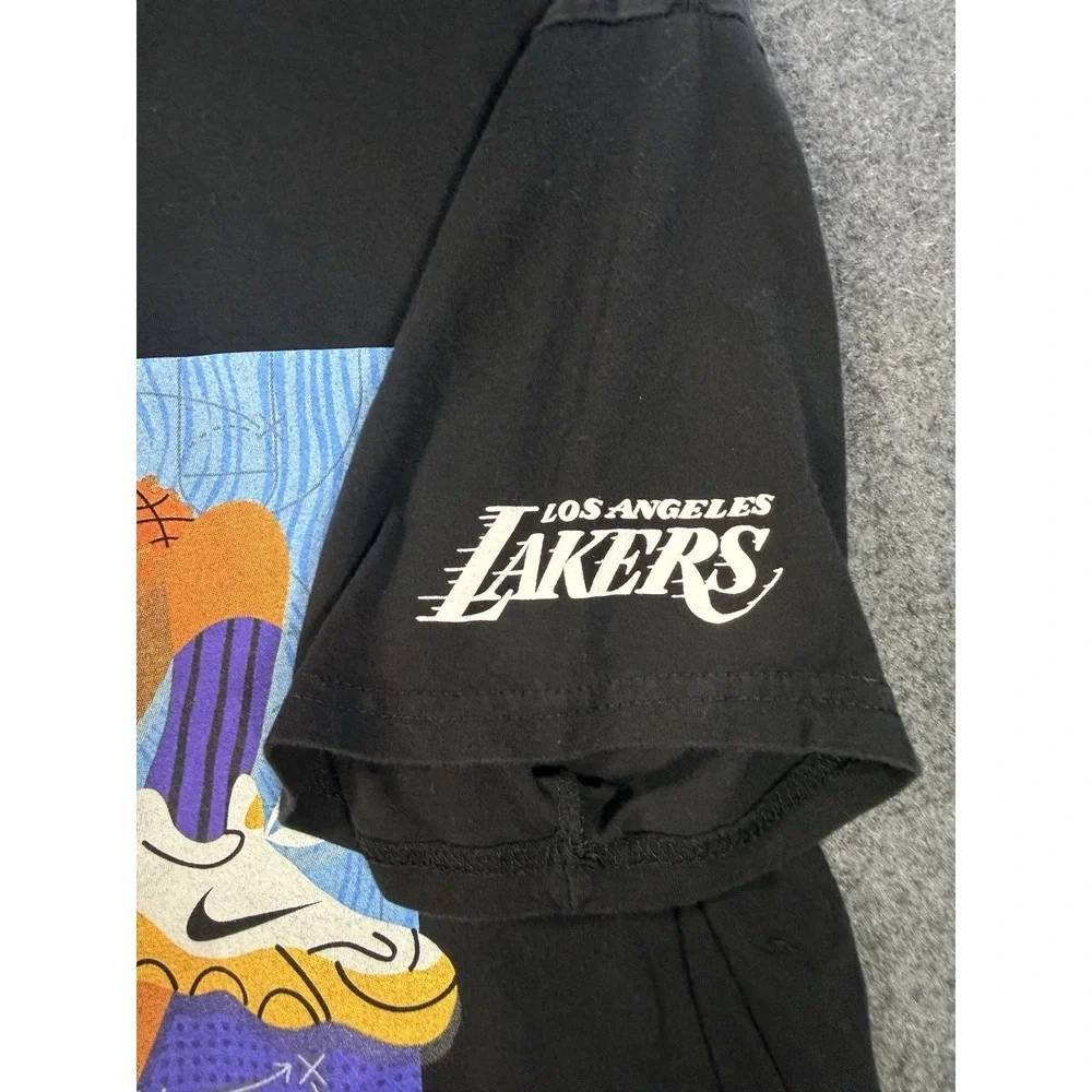 Los Angeles Lakers Graphic T Shirt NBA Basketball Black Tee Size‎ XL